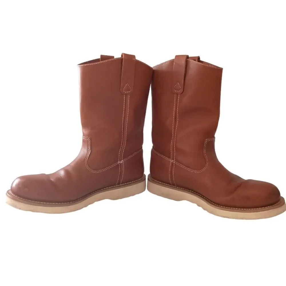 Guide Gear Wellington Mens Boots 9.5M Work Wedge Leather Oil‎ Resistant Sole